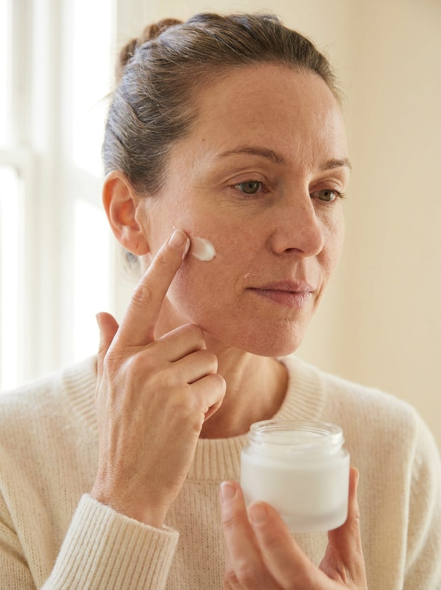 Eine Creme mit angenehmer Textur verwenden - Trockene Haut Pflege